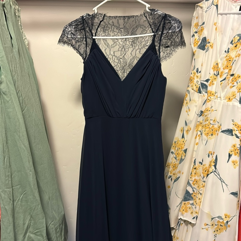 NWT ASOS navy evening dress size 0